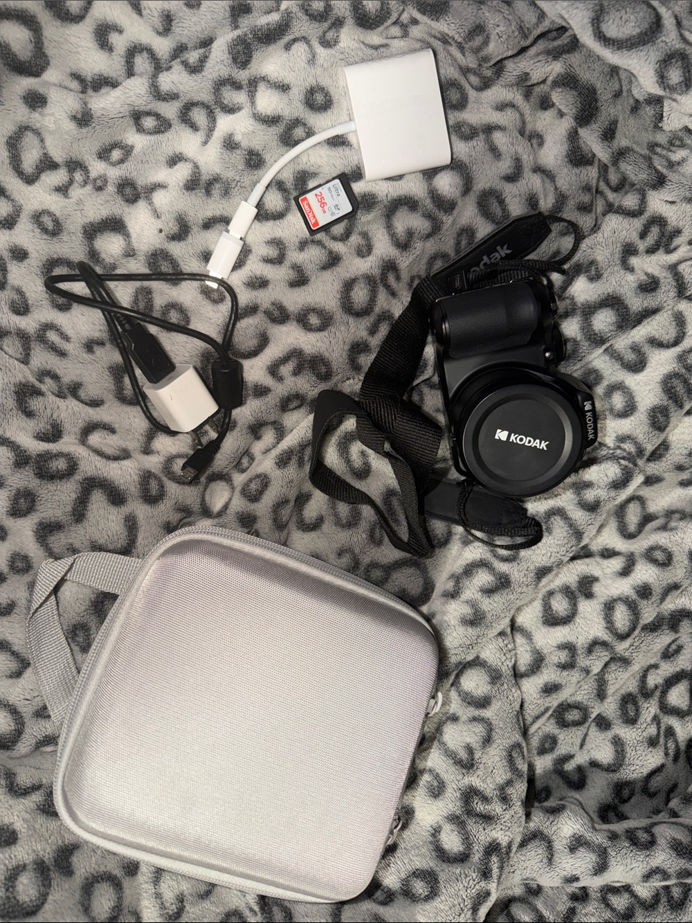 Kodak Black Compact Digital Camera with Strap and Case